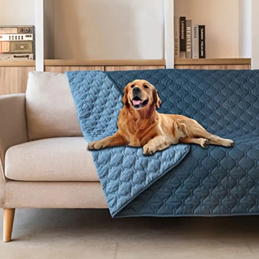 100 Double-Sided Waterproof Dog Bed Cover Pet Blanket Sofa Couch Furniture Protector for Puppy Large Dog Cat, Reversible 82x120