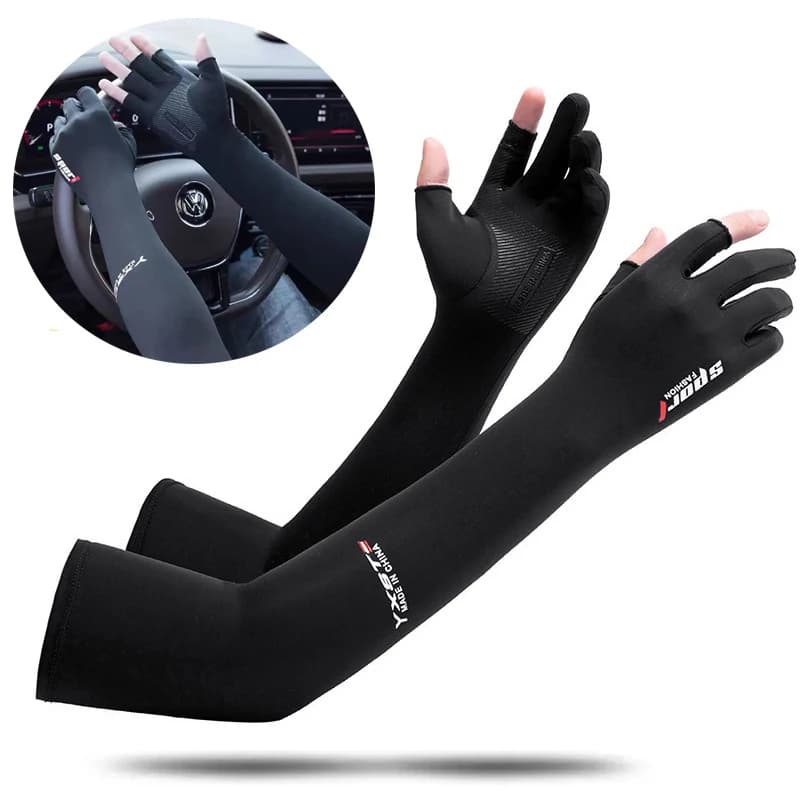 Cycling and Sport Gloves for Men and Women, Solar Protection for Arms, Breathable Long Sleeves, Cooling Gloves