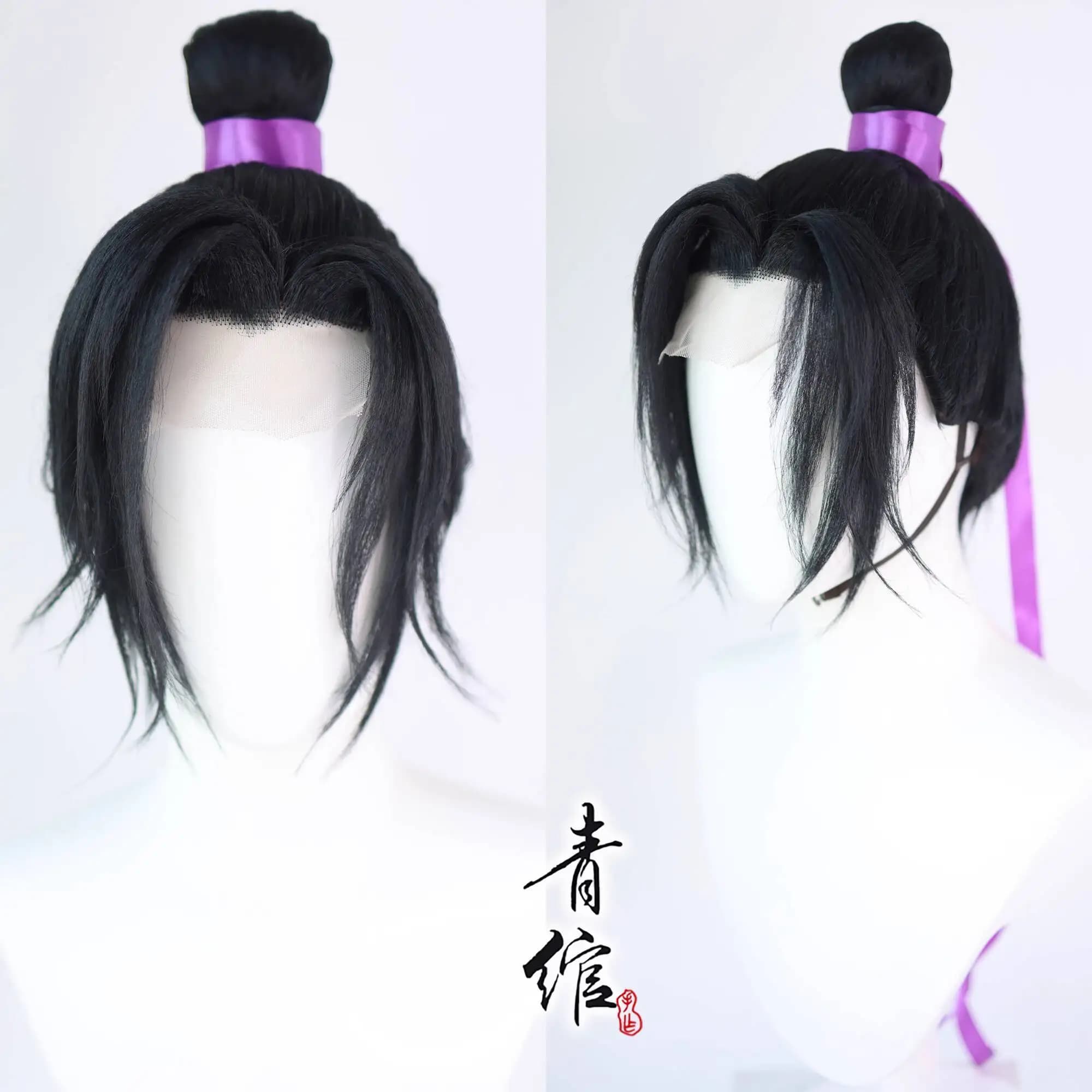 Master of demonic cultivation Jiang Cheng Cos Cos Wig Cover cosplay Surface mounting Halloween