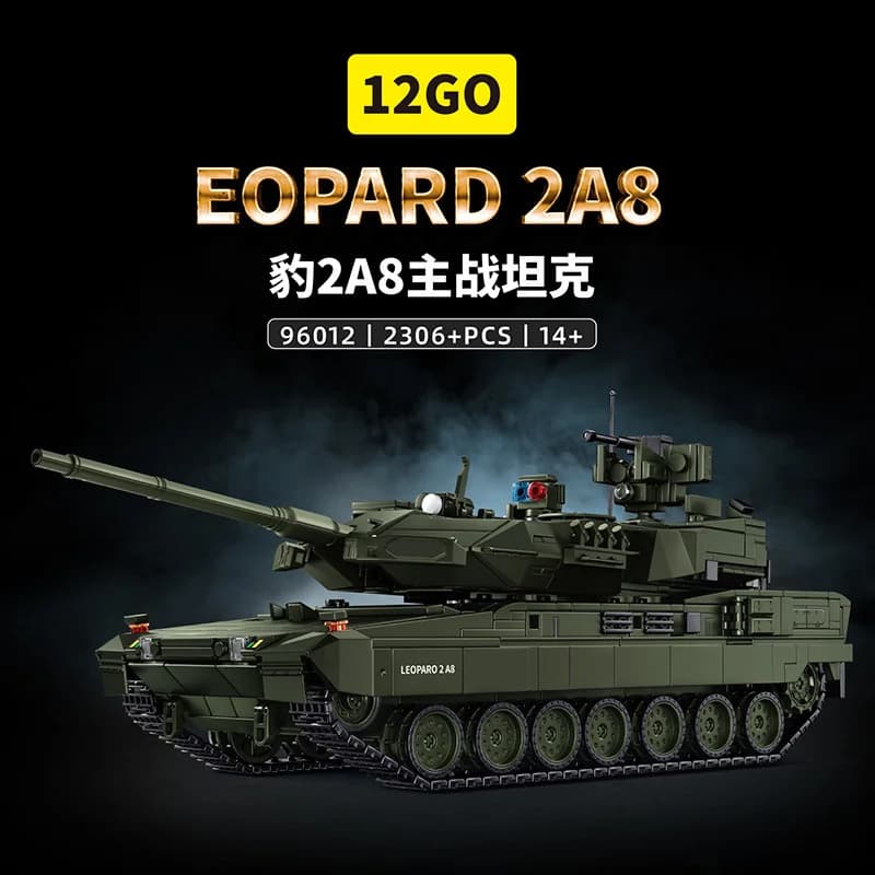 2306 Pezzi, Carro Armato Leopard 2A8 in Scala 1:28, Mattoncini MOC, Giocattolo Militare Fai-da-Te, Regalo per Adulti, Collezione da Esposizione