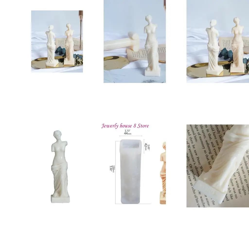 Stampo in silicone per candela per corpo artistico fai-da-te, fragranza, dea a forma umana, stampo in resina per gesso, cera,