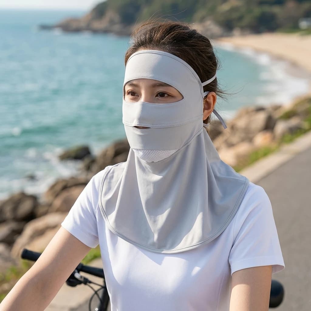 Full Protective Silk Screen UPF50+ Fast Drying Breathable for Cycling and Hiking