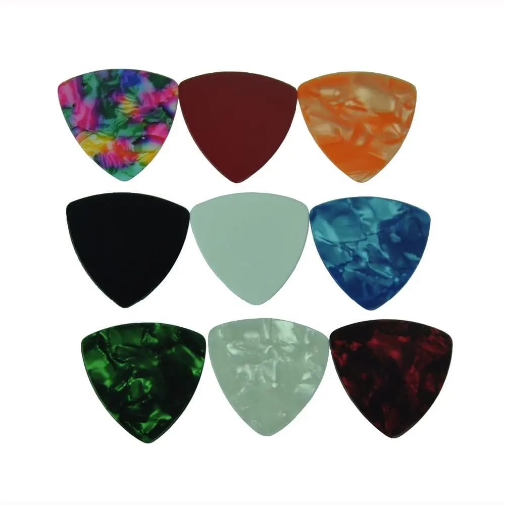 10pcs 0.46mm Antislip Triangle Plectrum Celluloid Guitar Accessories Guitar Pick