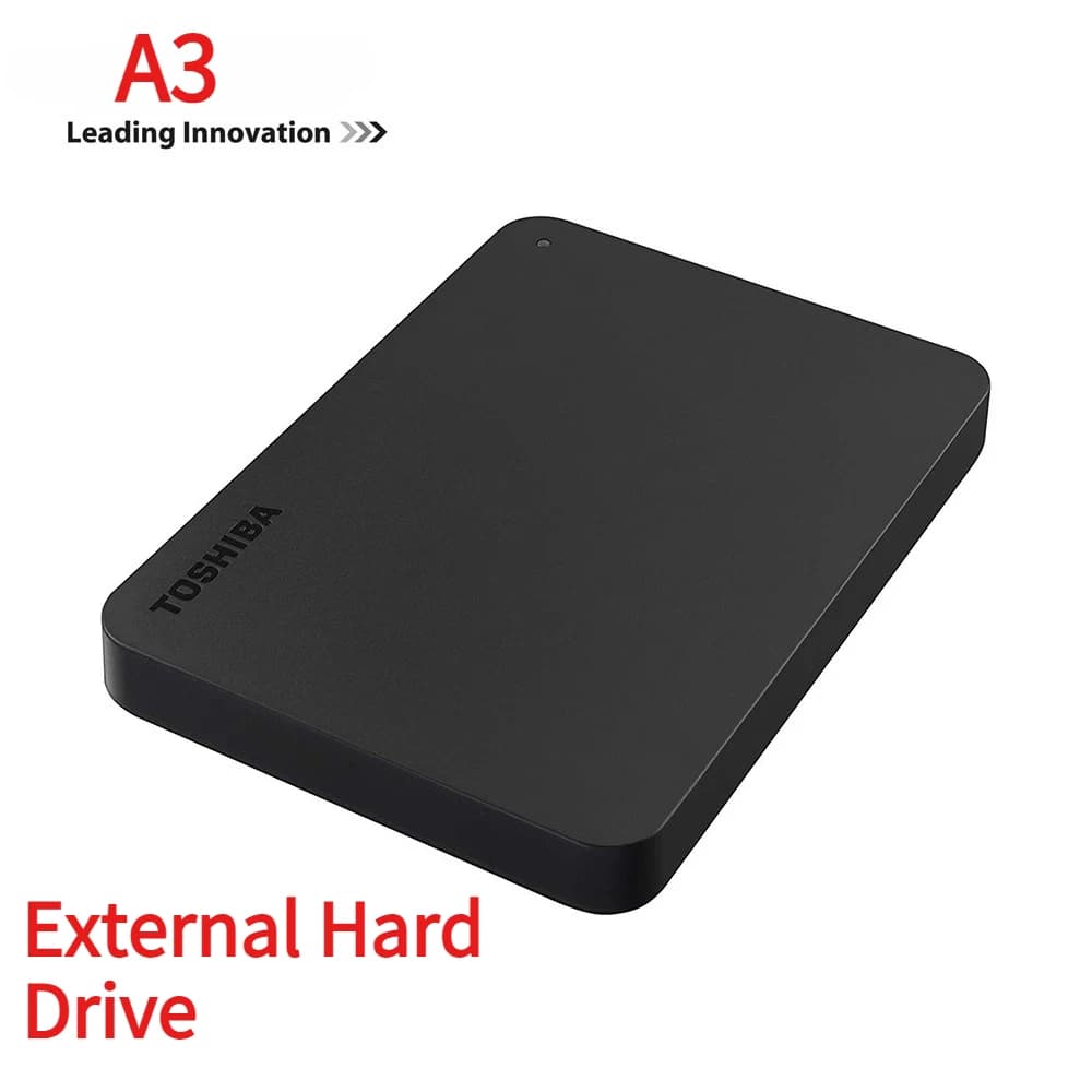 NEW For Toshiba A3 Canvio Basics Portable HDD USB3.0 High Speed External Hard Disk 500GB 1TB 2TB Black
