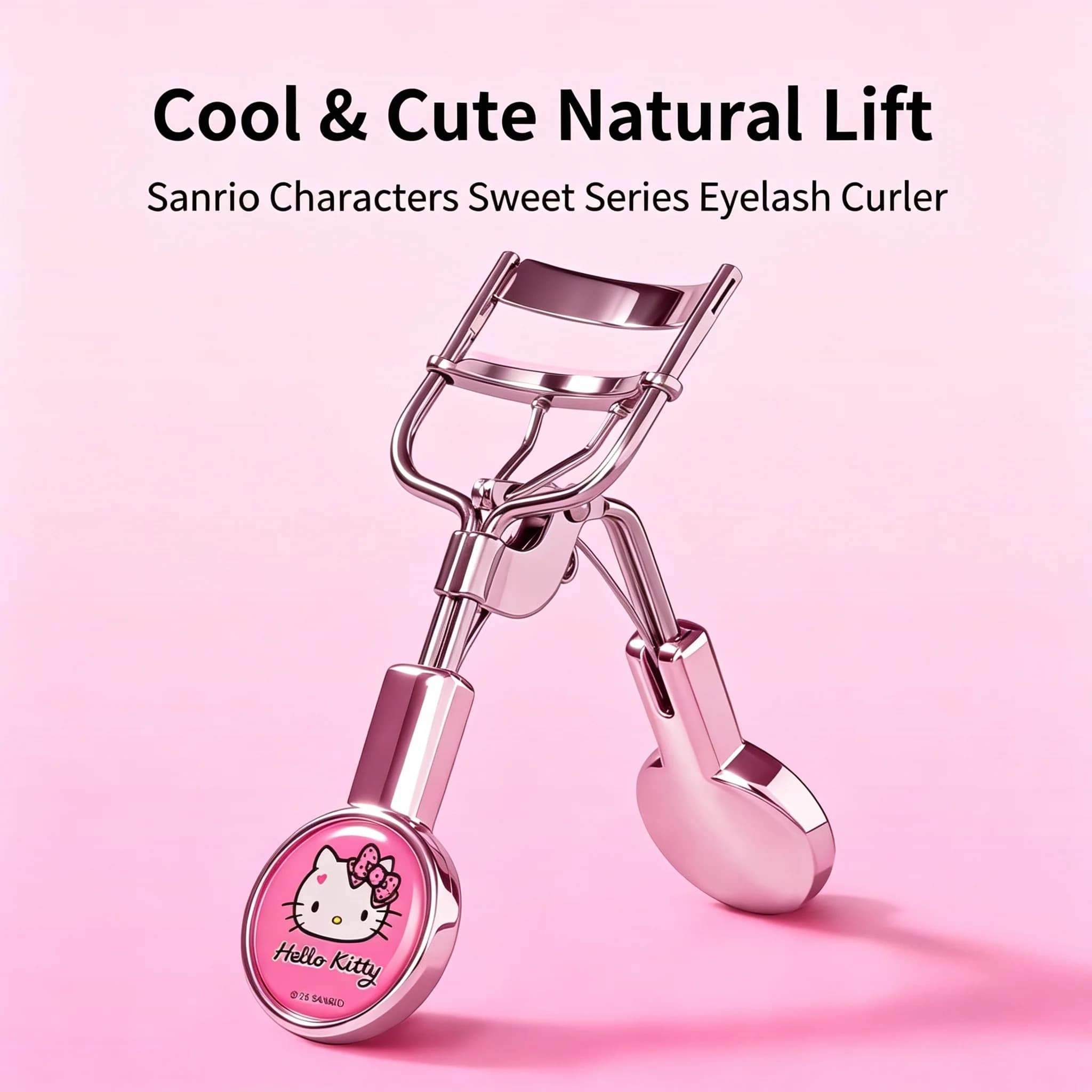 Official Hello Kitty Eyelash Curler Spring Powered Lash Curling Tool Long Lasting Natural Sunflower Lashes Fit All Eye