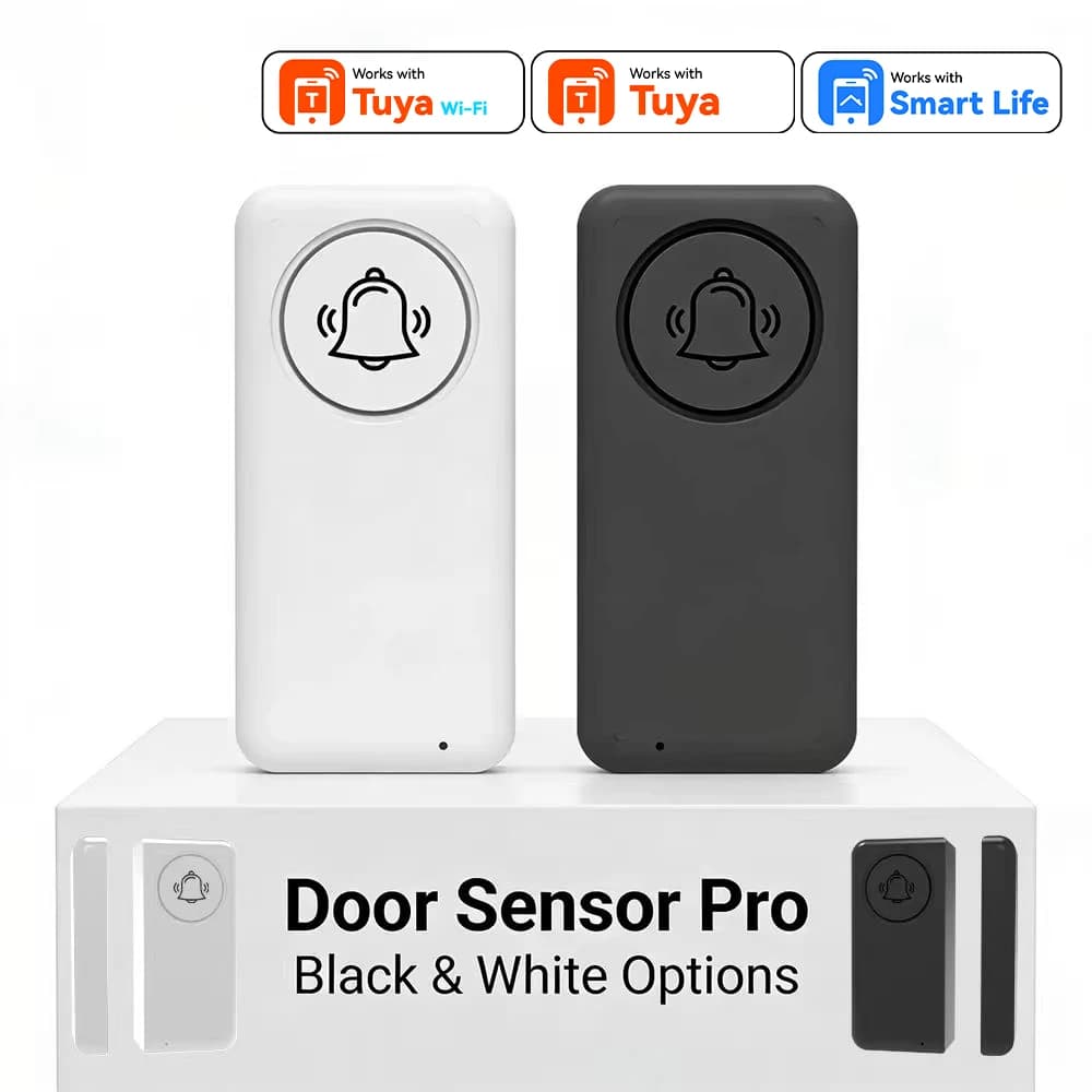Sensore Magnetico per Porta Intelligente Tuya 2.4G WiFi Rilevatore Antifurto di Apertura/Chiusura per App Tuya Smart Life Promemoria Allarme Remoto