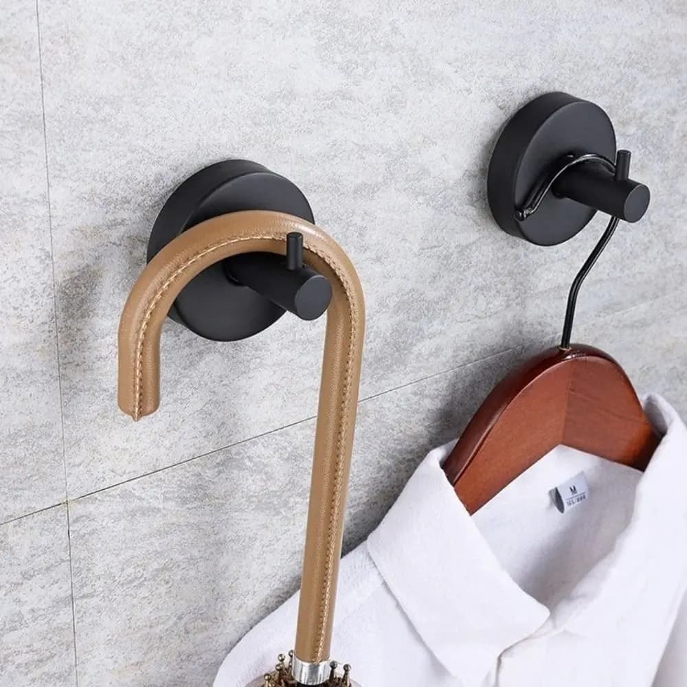 1Pc Durable Stainless Steel Suction Cup Hooks No Drill Removable Suction Hook Heavy Duty Reusable Bathroom Hook Bathroom