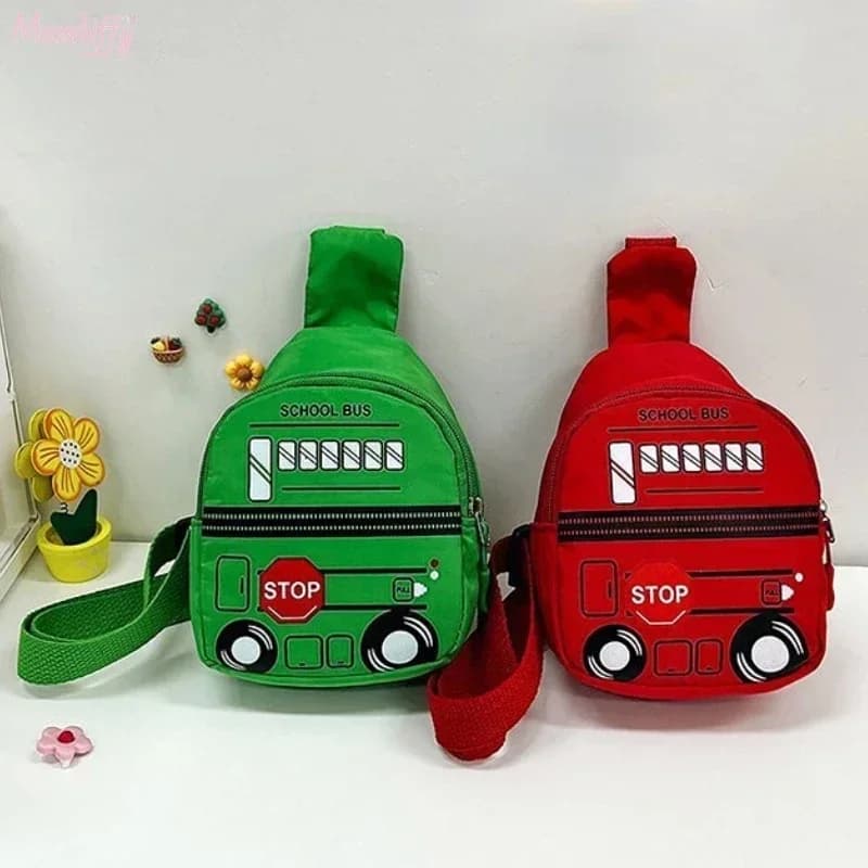 Borsa da petto per bambini con auto simpatico cartone animato Borse a tracolla belle per ragazzino Zaino per uscire per bambini Marsupio per bambini alla moda per ragazze alla moda