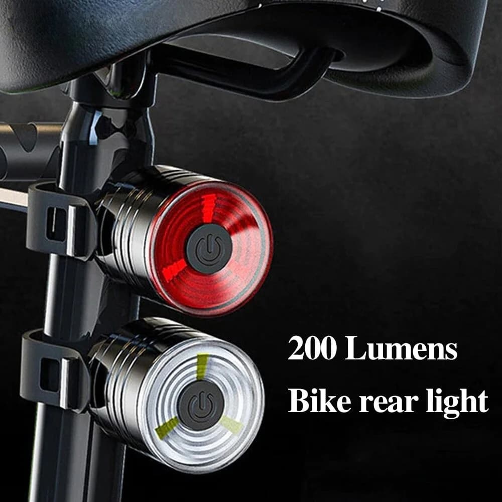 200 lumen multifunction bike waterproof LED rear light for MTB, helmet or brace holder, improve night visibility