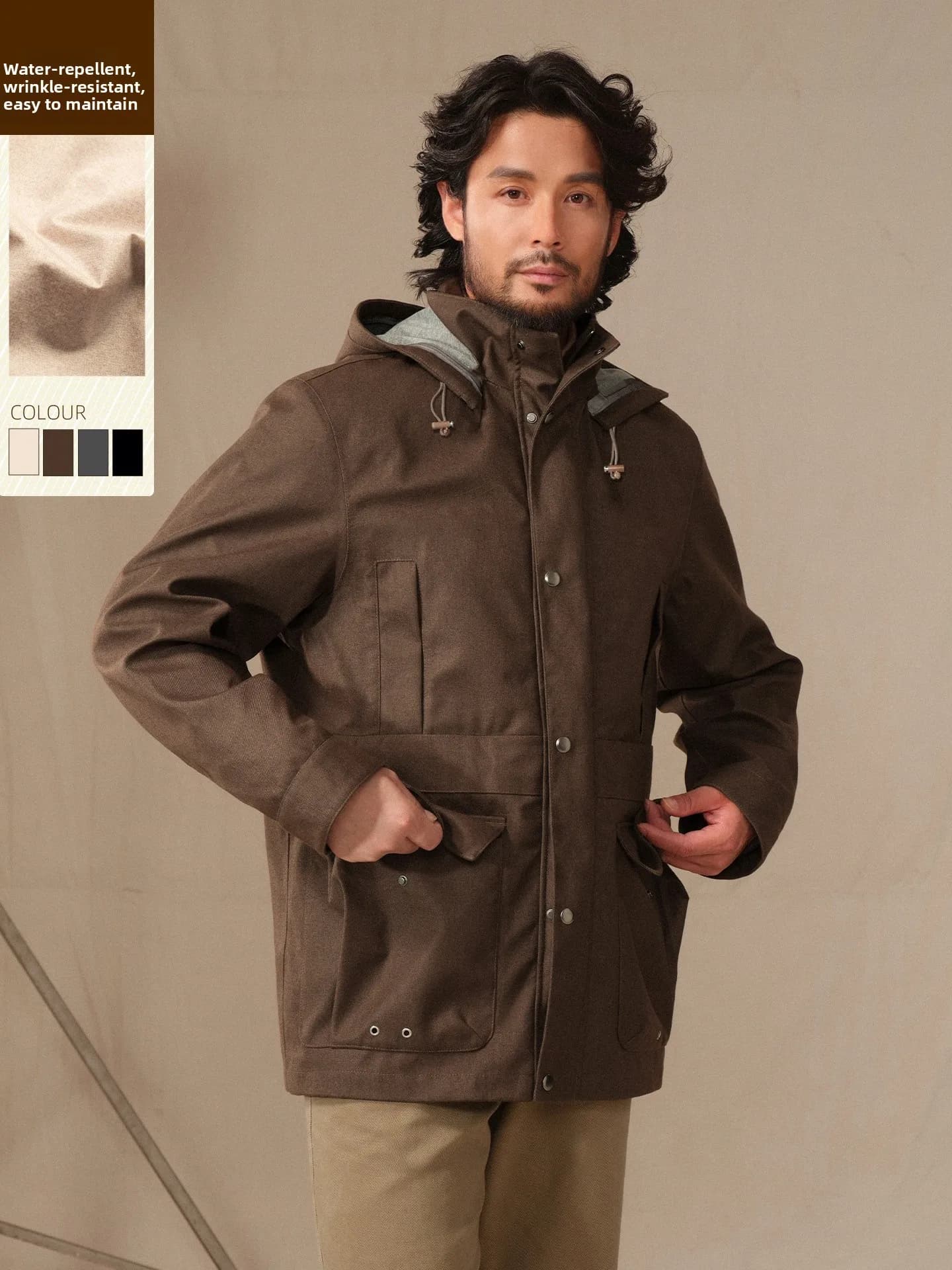 Giacca da Caccia Impermeabile e Antivento, Cappotto Caldo da Uomo per Lavoro e Tempo Libero, Abbigliamento Outdoor CULTUM per Autunno e Inverno