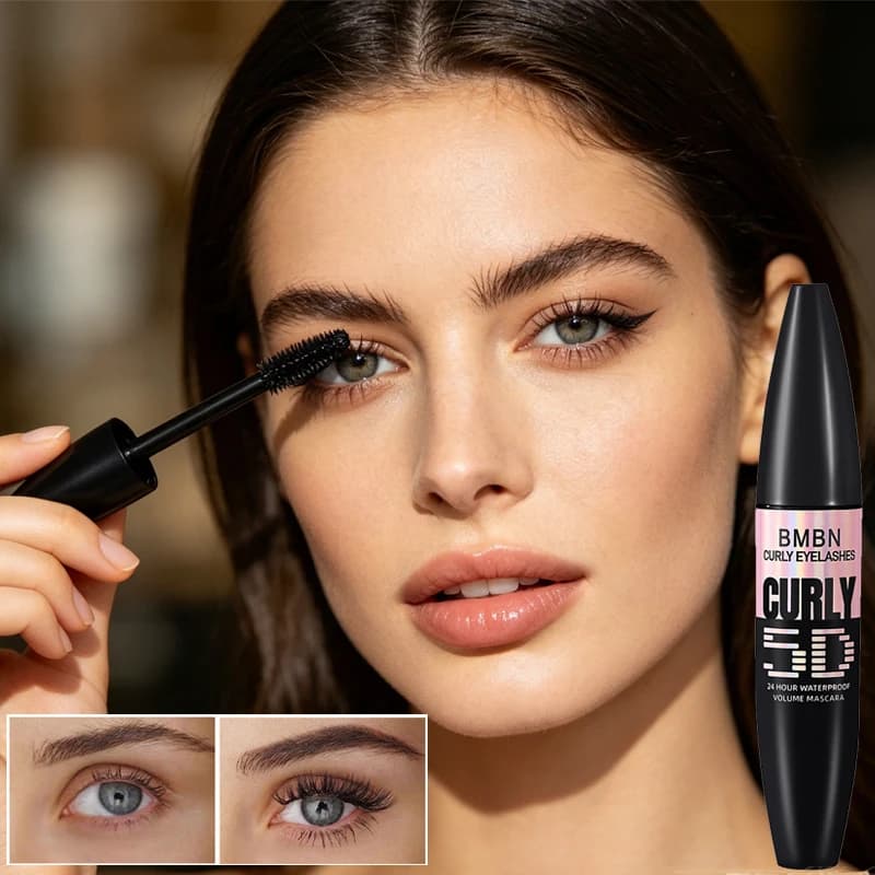 1PCS/2PCS eyeliner nero riccio tridimensionale, resistente all'acqua e al sudore, formula duratura, non facile da sbavare, trucco occhi naturale