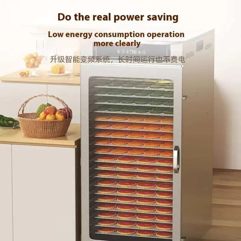 Asciugatrice commerciale a 20 strati a risparmio energetico per frutta secca, verdura, salsicce, prodotti a base di carne, disidratatore