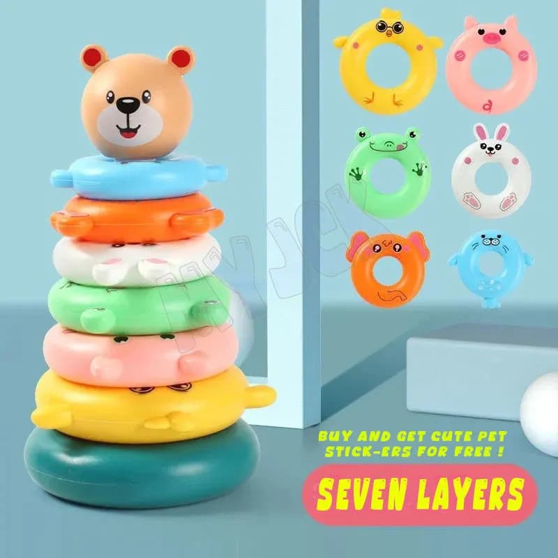 New Toys for Kids 0-12 Montns Puzzle Pyramids Tower Stackable Mud Toys Educational Mountains Beach Children's pool Swimming pool Toy Gift for Kids