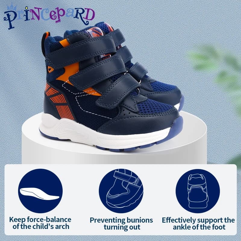 Scarpe correttive ortopediche per bambini e bambini piccoli, stivali alti per bambini con supporto per caviglia e arco per evitare passeggiate sulla punta