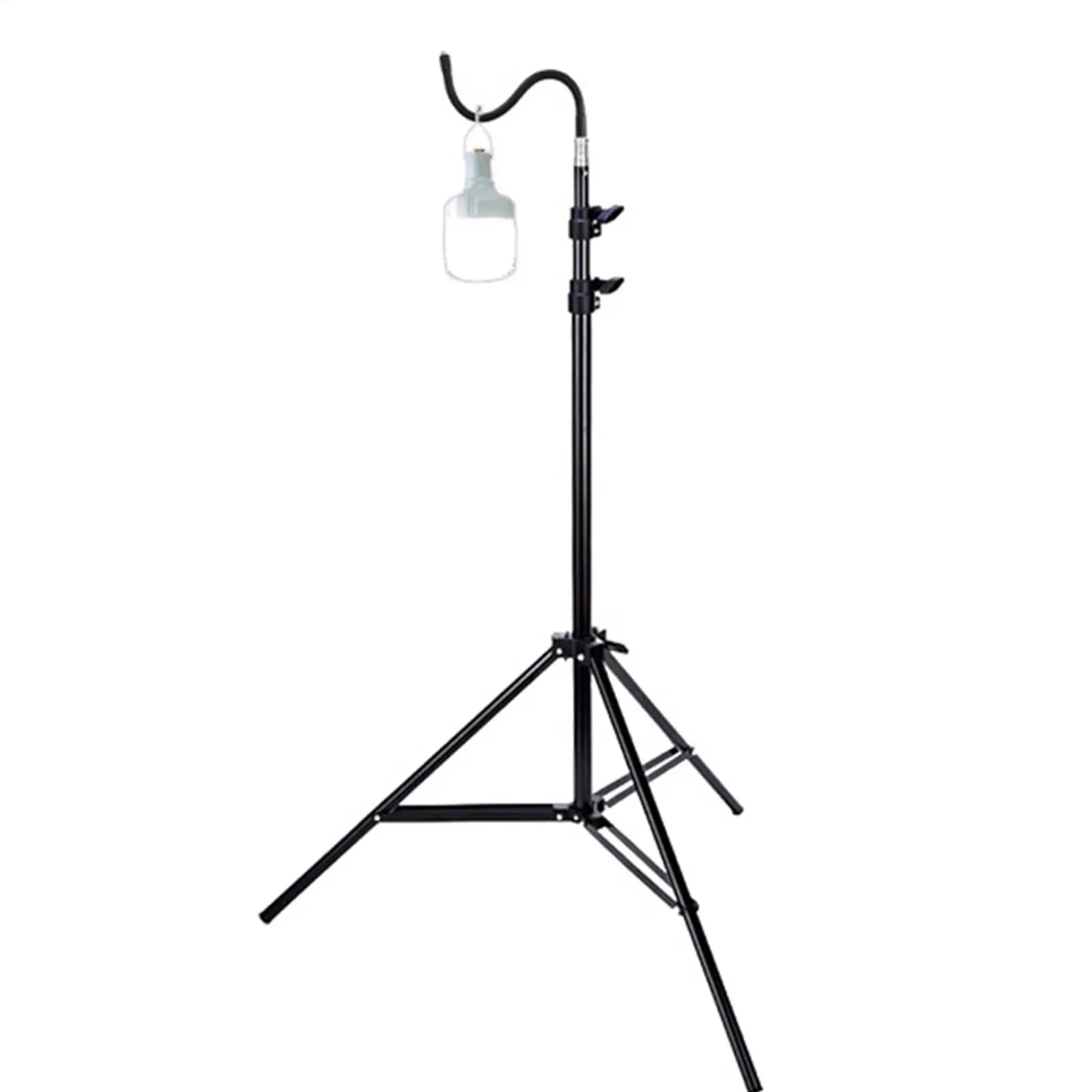 2m Camping light Stand Folding Telescoping Tripod Adjustable Lightweight Aluminium Floor Lamp Holder Tripod Camping Accessories