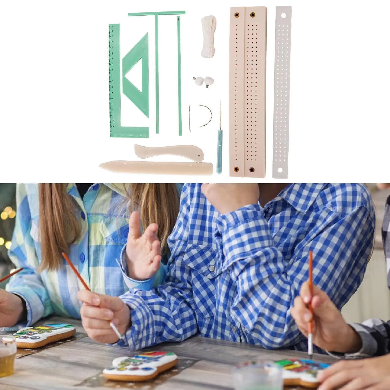 Bookbinding Kit Punch Guide Crafting Tool Set Book Binding Cradle Tools for Art Student DIY Projects