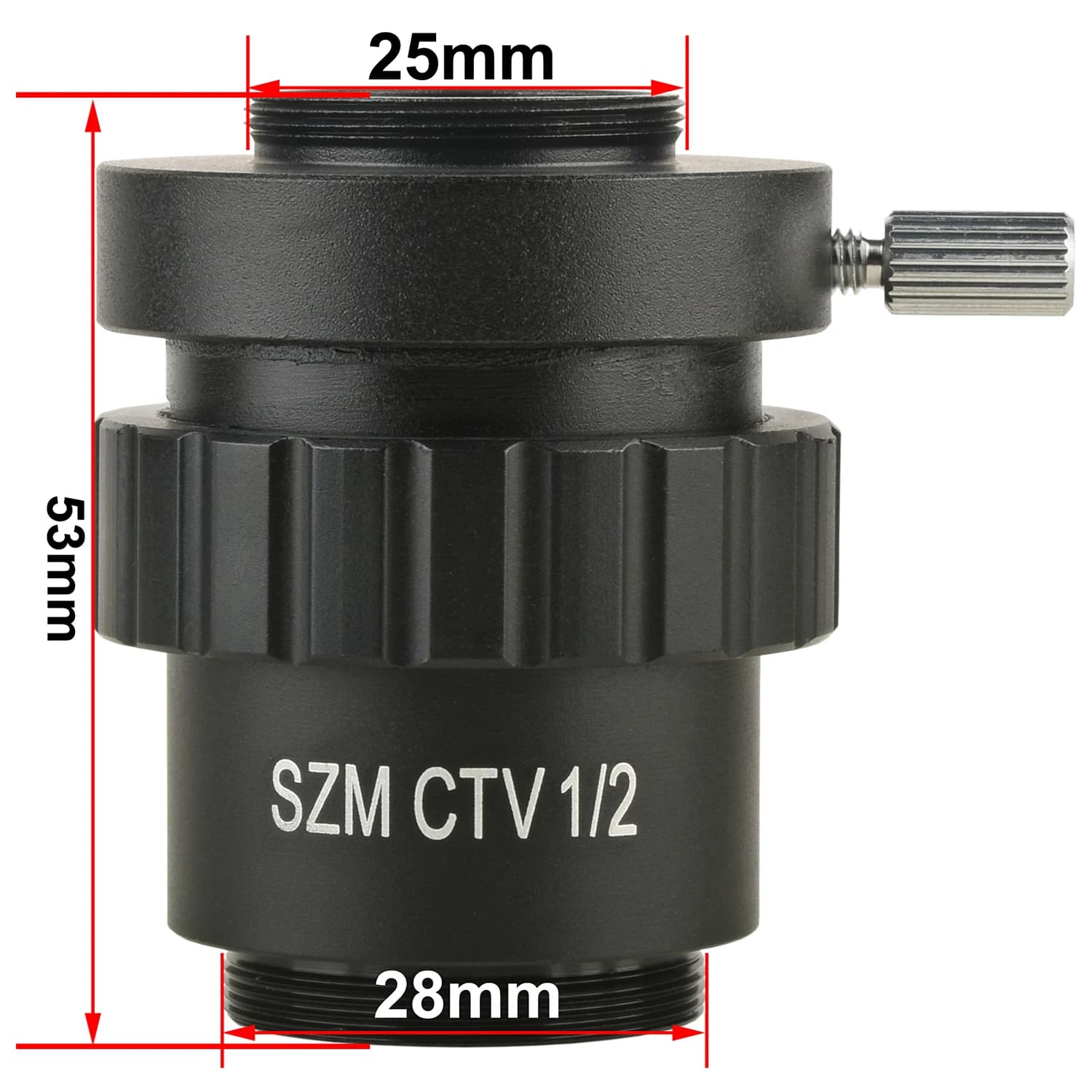 Interfaccia per microscopio KOPPACE 1/2 CTV Lunghezza focale regolabile 28 mm Interfaccia di montaggio per microscopio