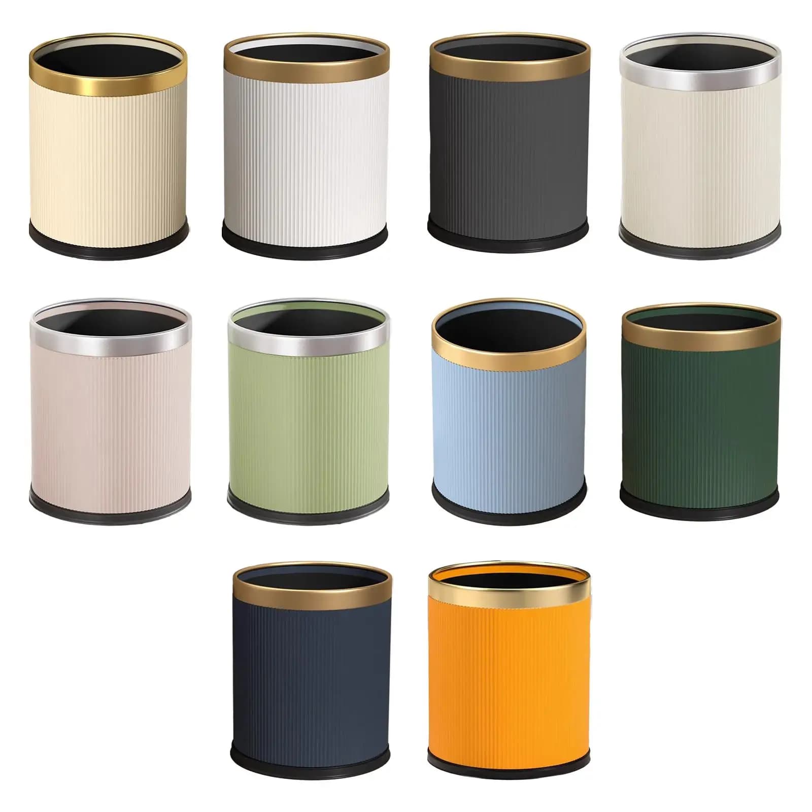 Top open pavement modern trash basket simple rustic trash can for study room bathroom dorm bathroom Hotel