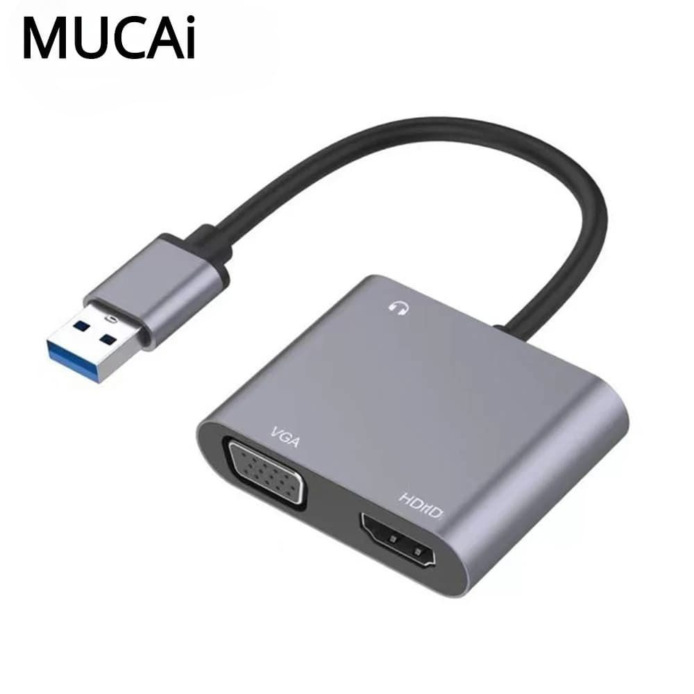 VGA Adapter compatible with USB to HDMI Multi-display Converter 1920*1080P for Mac OS Windows 7/8/10/ laptop 11