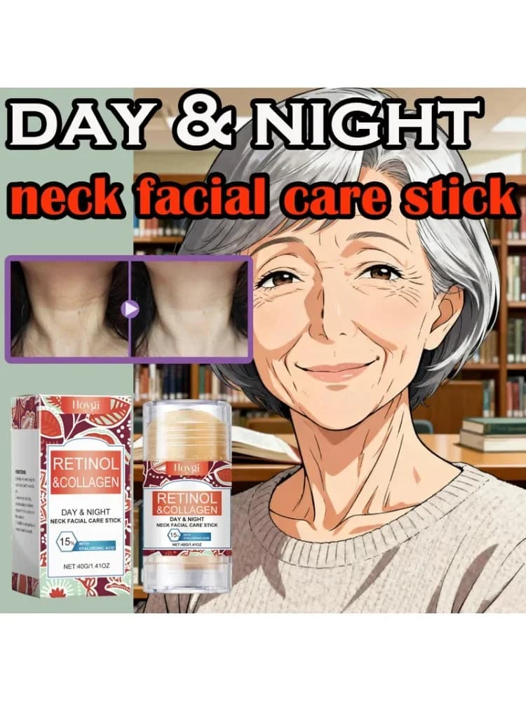 Retinol and Collagen Neck Cream Face Collar Stick Hydrating Lifting Hyaluronic Acid for All Skin Types