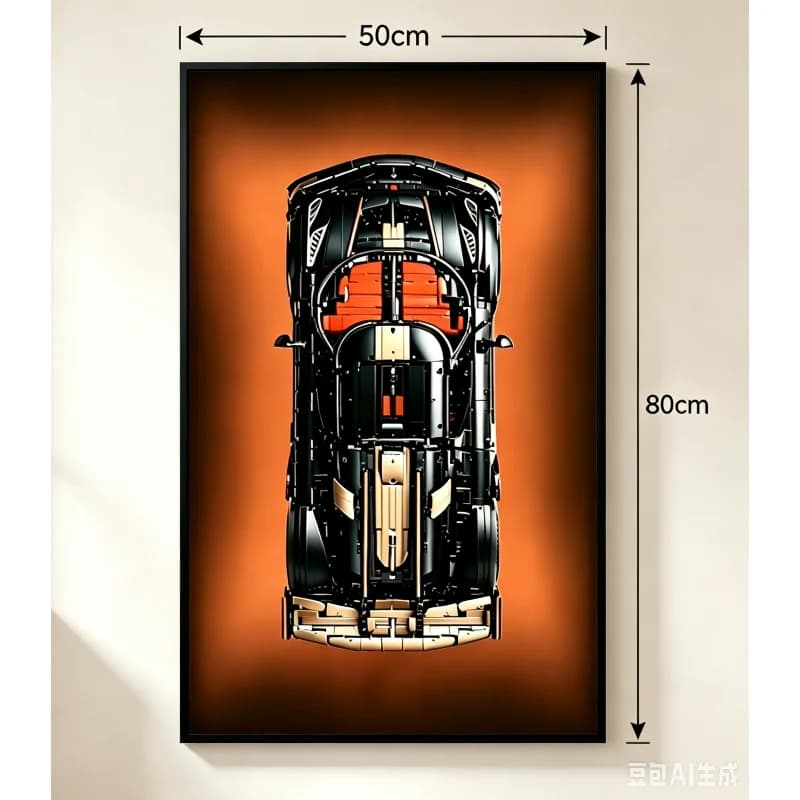 New Wall Mount Display Frame Compatible with Lego 42232 Technic Race Car 42232 Building Blocks Model Wall Decor Display Frame