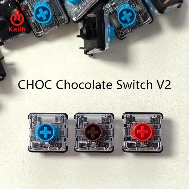Kalh CHOC Chocolate V2 Basso Blu Rosso Marrone 1353 Interruttore 5 Pin Hit Box Interruttori per tastiera meccanica per A16pro Hitbox DOIO 8BITDO
