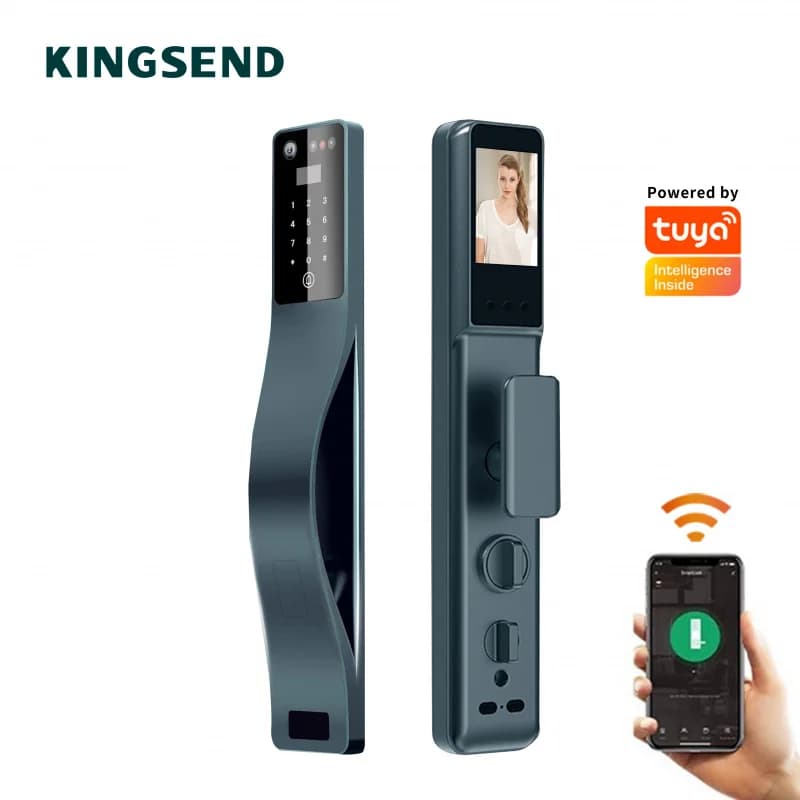 Serratura Intelligente Tuya WiFi con Impronta Digitale e Telecamera per Porte in Legno, Sicurezza Domestica 2025