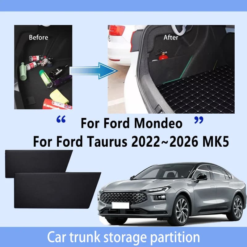 Accessori auto Per Ford Mondeo 2022 ~ 2026 2025 MK5 Tronco Partizione di Stoccaggio Multifunzione di Stoccaggio Auto Parti Interni Organizzatore