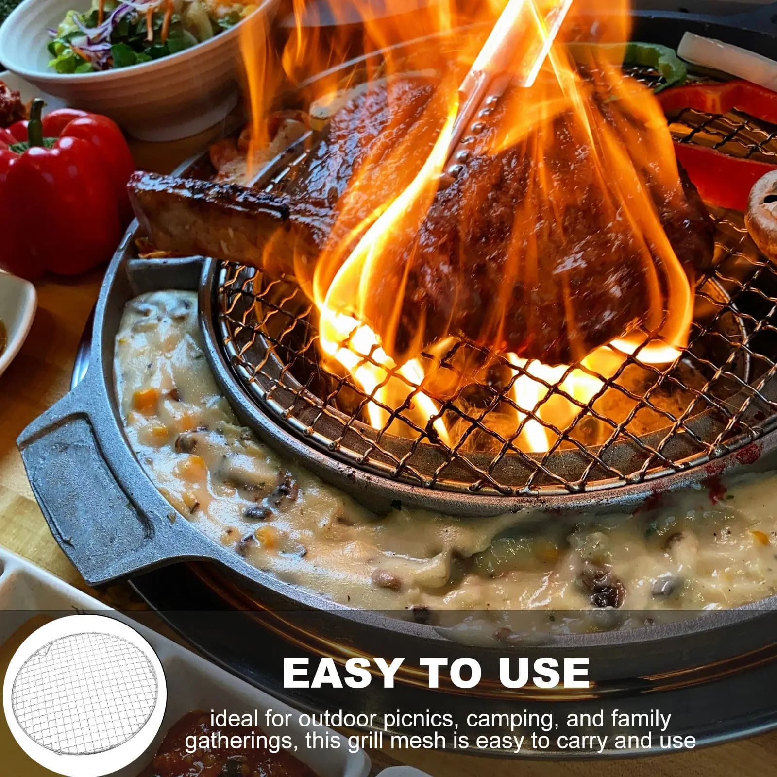 Stainless Steel Round Rack with Legs Versatile Cooking Tool for Air Fryer Oven Canning Steaming Grilling Baking Cooling Roasting