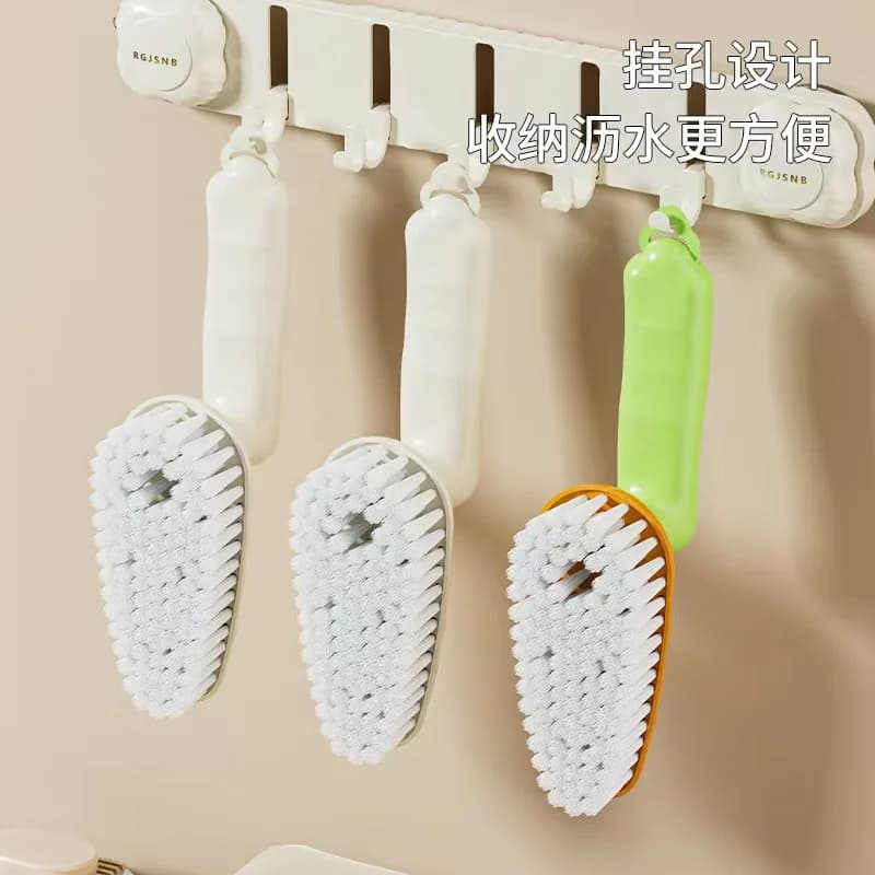 1Pc/Multifunctional Rotating Shoe Brush with Liquid Dispenser, Long-Handled Household Soft-Bristle Laundry Cleaning Brush