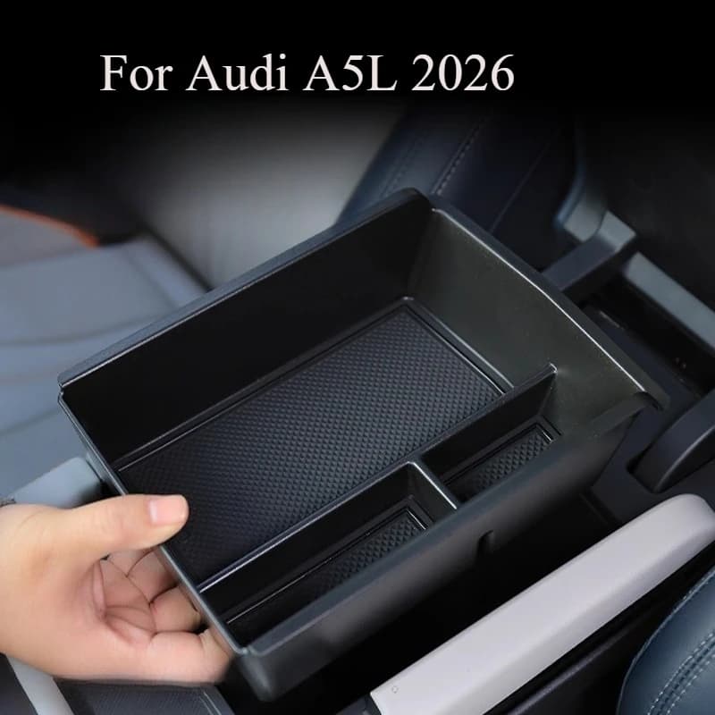 Per Audi A5L 2026 Vassoio scatola bracciolo organizzatore console centrale, accessori interni portabicchieri divisori per inserti portaoggetti su misura