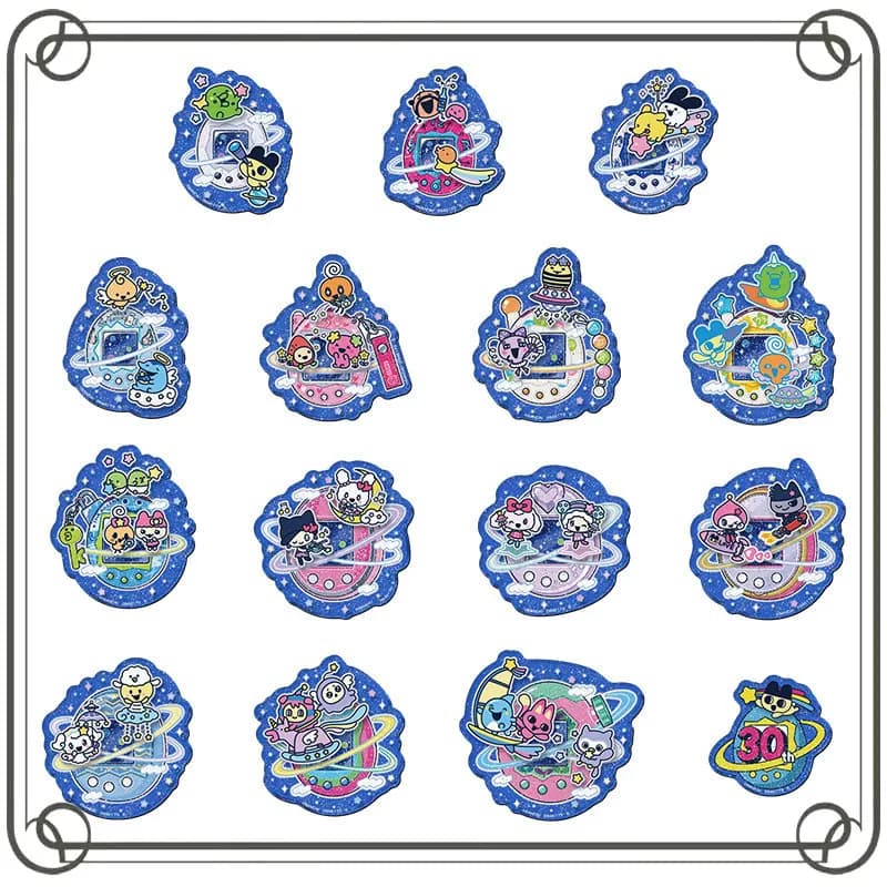 BANDAI Tamagotchi Mametchi Memetchi Role Tile 30th Anniversary Commemorate Collection Magnetic Attraction Refrigerator Magnet
