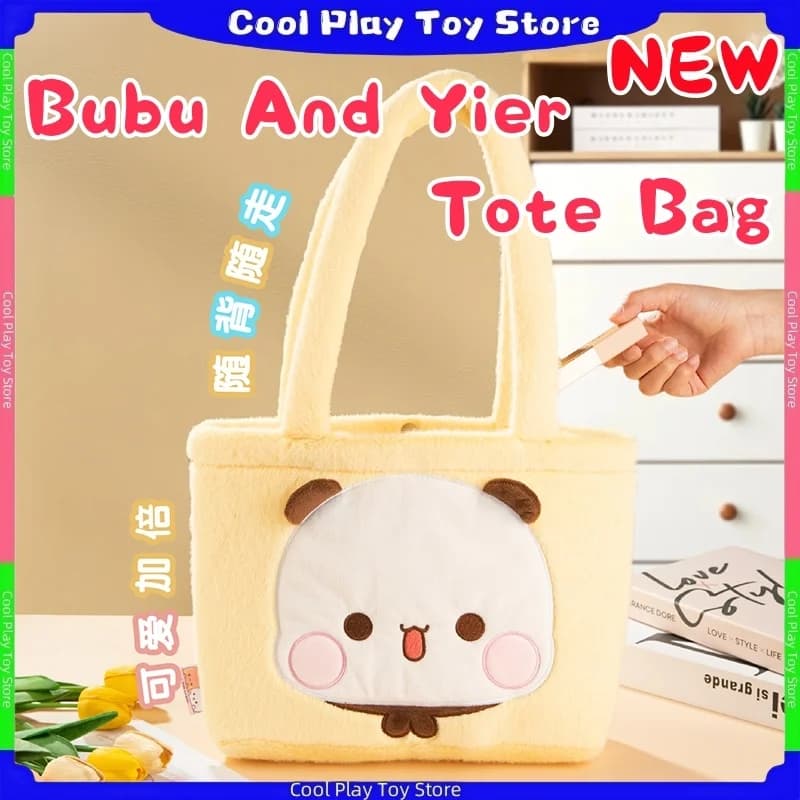 Borsa tote originale Panda Bubu e Yier Borsa a tracolla carina Bubu e Dudu Cartoon Panda Bear Doll Pattern Borsa per laptop Regalo di compleanno
