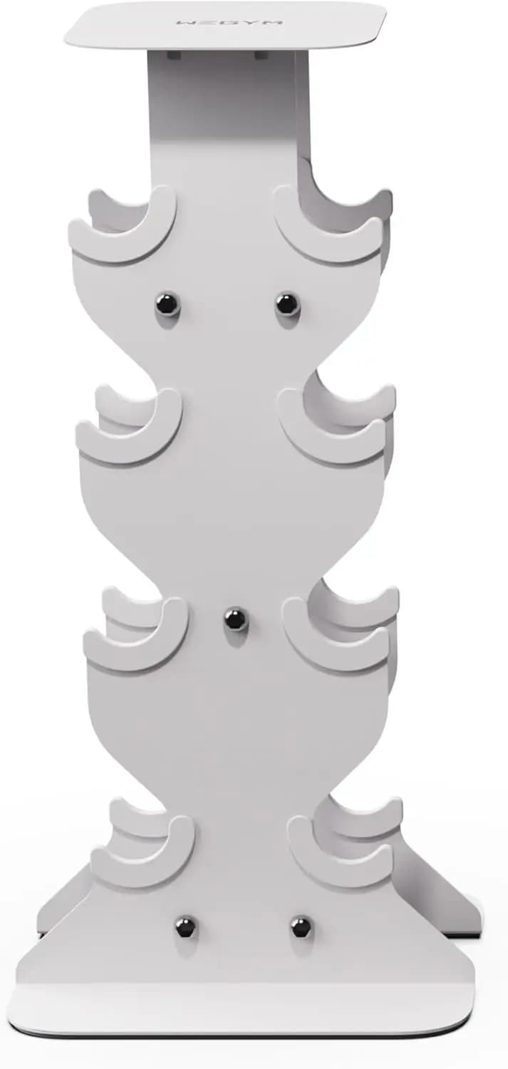 Space-saving handlebar holder, robust cast iron design, home training storage for heavy weights