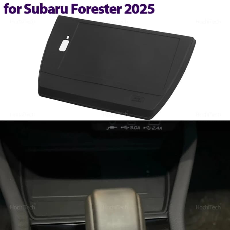 Tappetino di ricarica wireless per telefono Tappetino per caricabatterie rapido antiscivolo per Subaru Forester 2025 Tappetino per caricabatterie rapido con controllo centrale