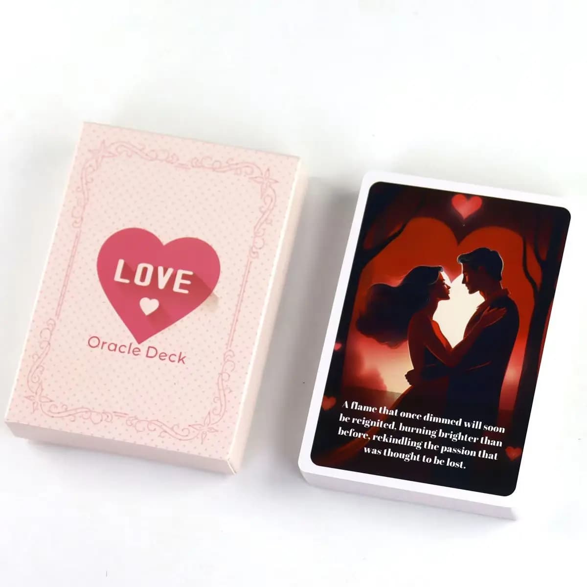 Carte Oracle d'amore 10,4 * 7,3 cm Messaggi d'amore Spirituali 46 carte Oracle con parole chiave