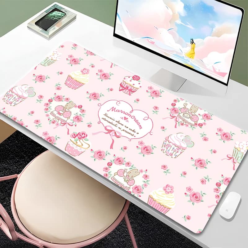 Tappetino per mouse Marron Cream Gamers Decoracion Gamer Desk Mat Mousepad Accessori da gioco per laptop per il miglior regalo Varmilo Keyboard Carpet