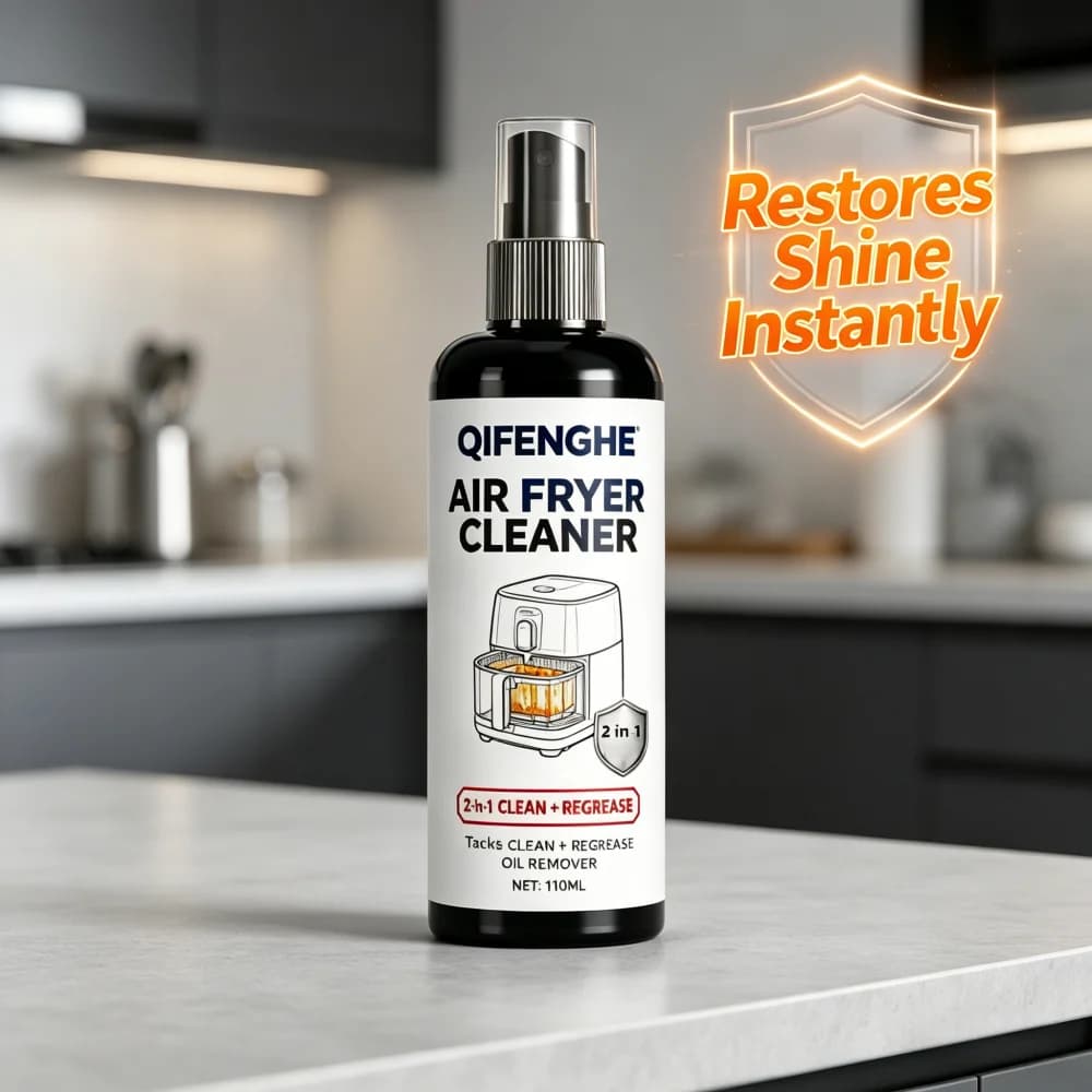 Detergente Sgrassante 2-in-1 per Friggitrice ad Aria da 110ML con Panno Omaggio, Sgrassatore Efficace per Cucina, Rimuove Rapidamente Grasso e Cibi Incrostati