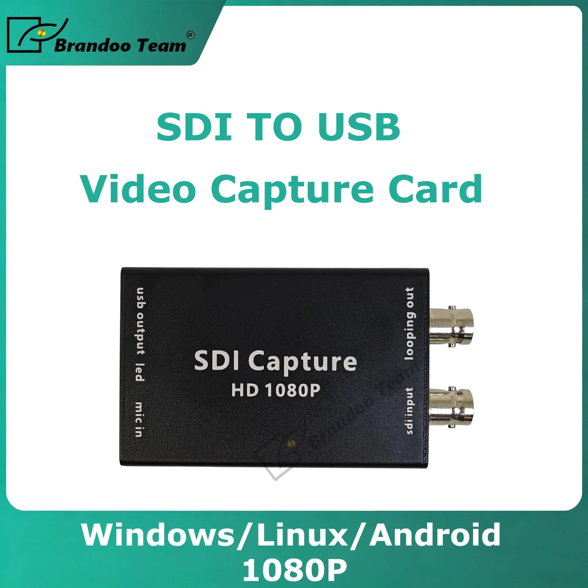 SDI to USB Video Capture Card 1080P Video and Audio Input with SDI Loop Out SDI Capture USB Video Grabber