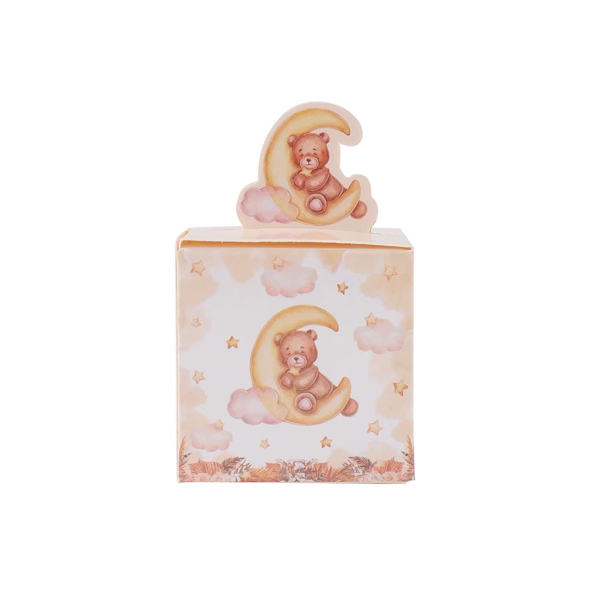 24 pezzi di scatole di caramelle quadrate con orsacchiotto marrone, scatole regalo per baby shower per bambini, bomboniere per feste di compleanno, sacchetti per imballaggio