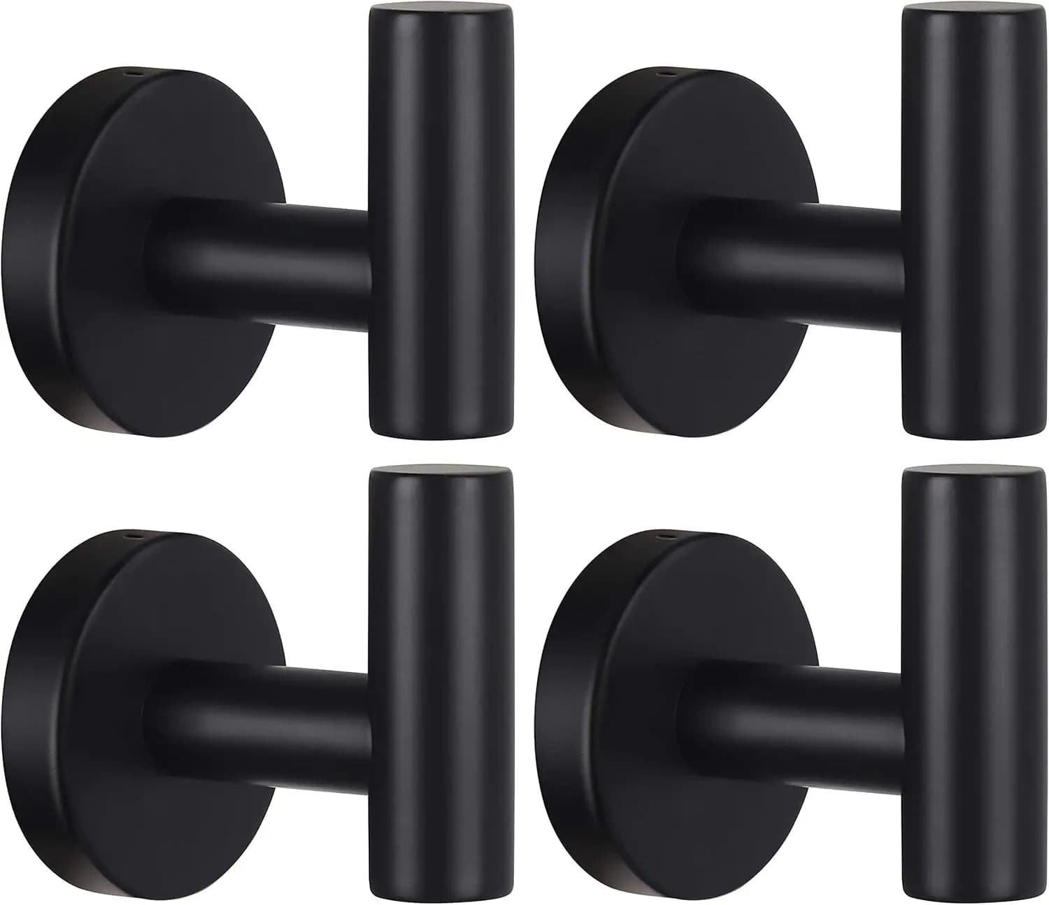 Towel Hooks Bathroom Coat Robe Wall Hook Heavy Duty Door Hanger Towel Robe Clothes Cabinet Closet Sponges Rack for Bathroom Bedr