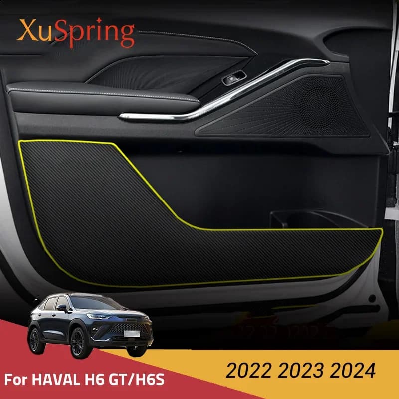 Auto Porta Anti-sporco Anti-calcio Zerbino Pad Cuscino Adesivo Contorno Decorazione Auto-styling Accessori Per Haval H6 GT/H6S 2022-2024