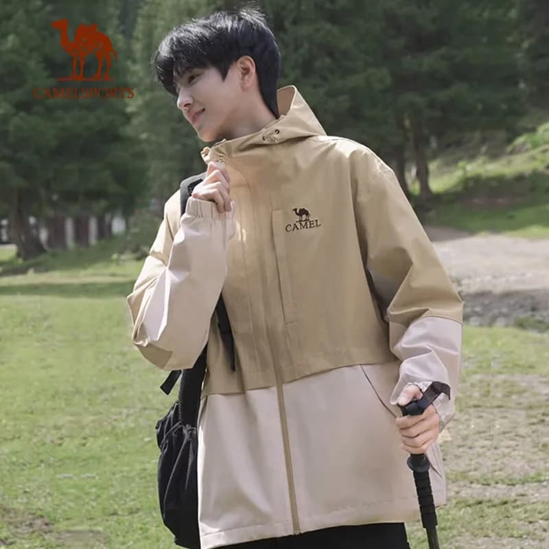 GOLDEN CAMEL Giacche da trekking Uomo Donna Giacche antivento a strato singolo Giacca impermeabile per uomo 2023 Nuovi cappotti invernali Abbigliamento da viaggio