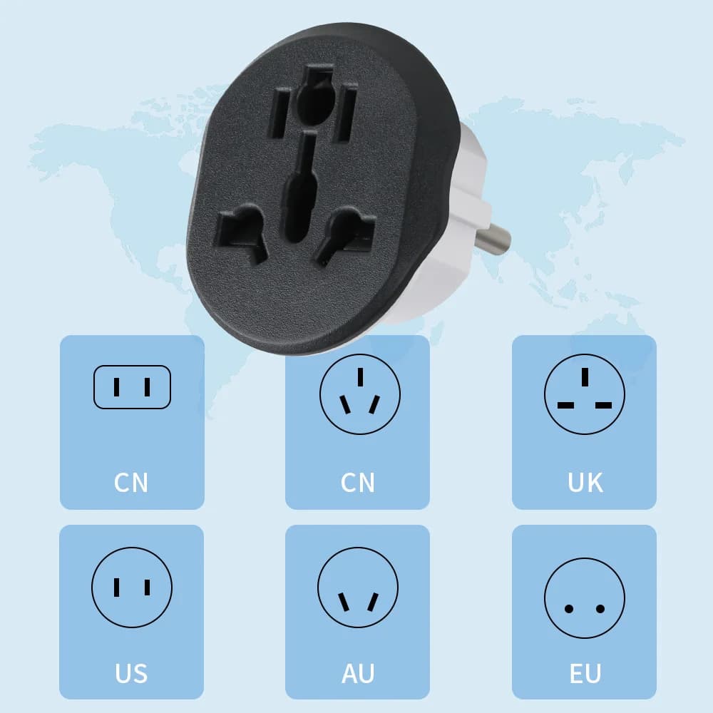 Adattatore spina UE AU UK US a EU Convertitore adattatore spina Euro Adattatore da viaggio europeo Australia USA Presa elettrica da CN a UE