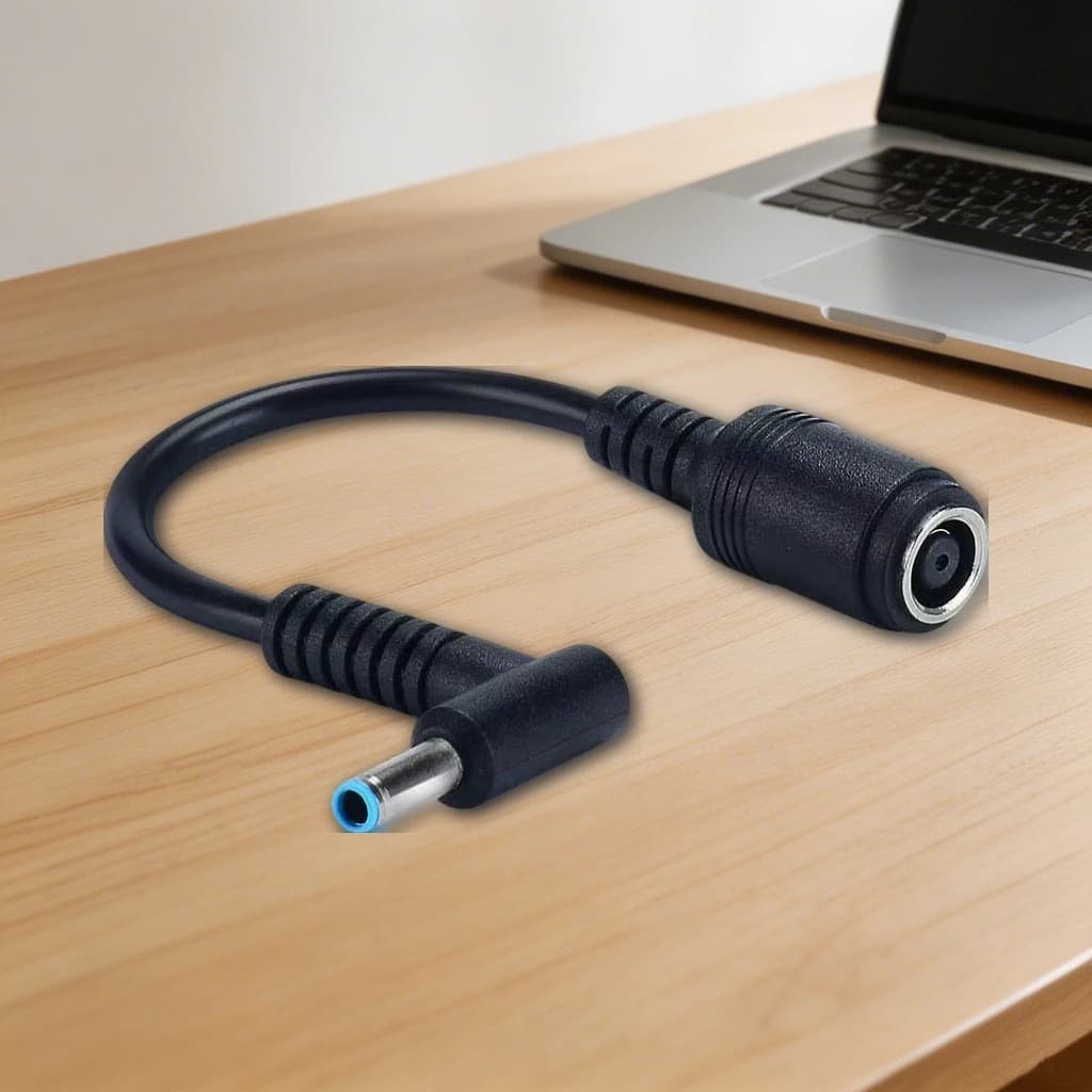 Adattatore Convertitore Caricabatterie da DC 7.4mm a 4.5mm, Connettore Blu per Sostituzione Alimentatore Laptop HP Dell