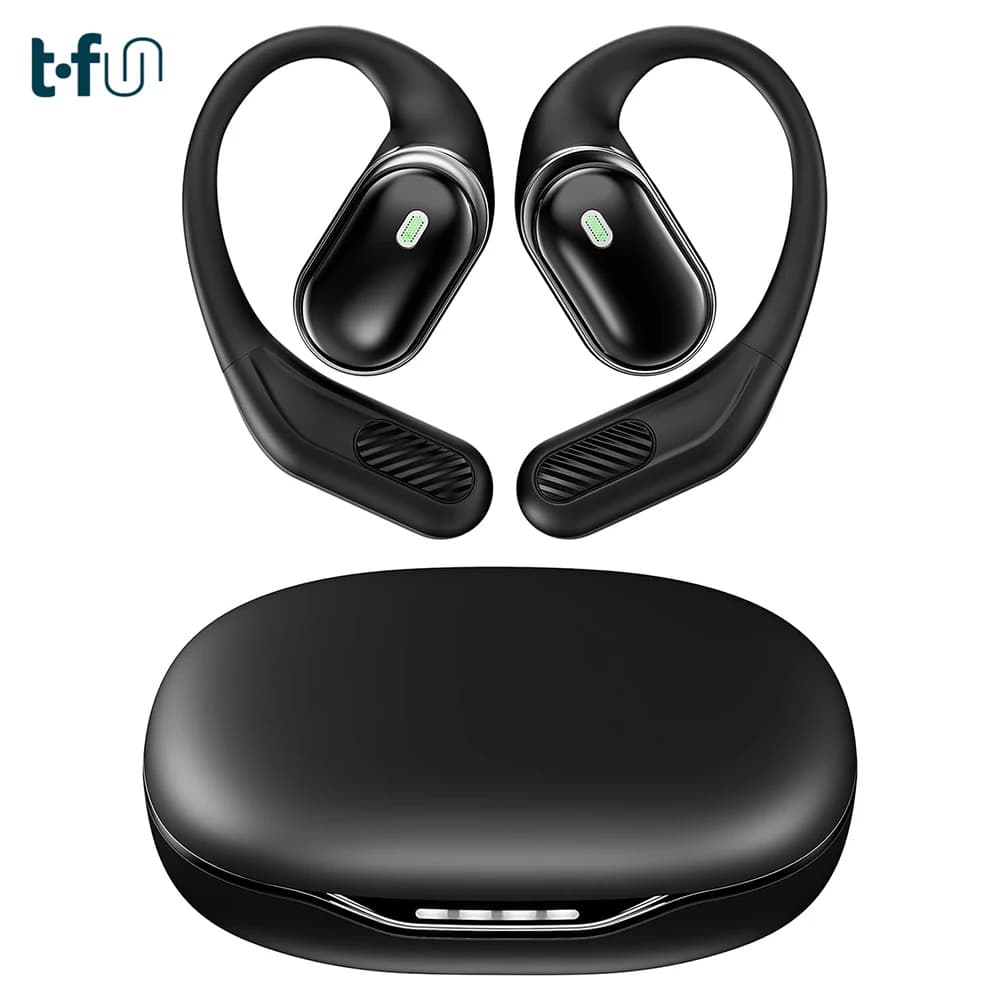 Cuffie auricolari aperte Auricolari Bluetooth 5.4 con microfono con cancellazione del rumore ENC Chiamate chiare e suono Hi-Fi Auricolari wireless veri IPX7