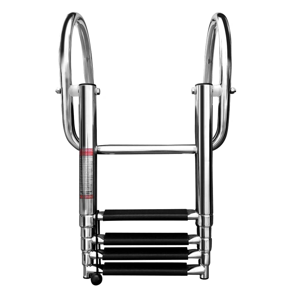 Boat Accessories 4 Step Stainless Steel Boat Boarding Telescoping Ladder Sliding folding swimming Launching ladder
