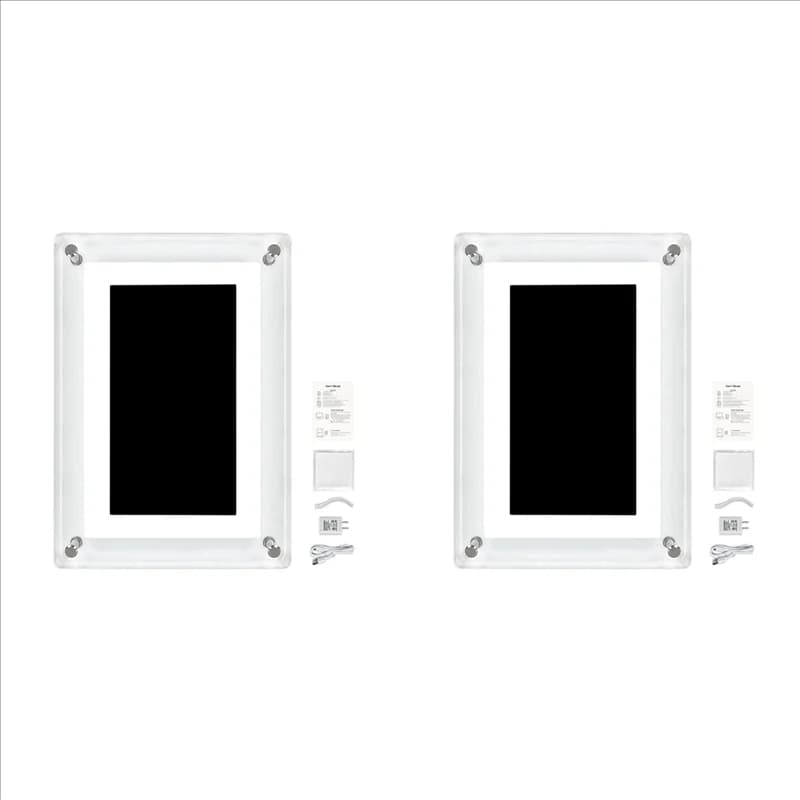 B48A 2 pezzi cornice per lettore video da 7 pollici 1500Mah schermo IPS memoria 4Gb cornice per foto digitale lettore video desktop spina europea