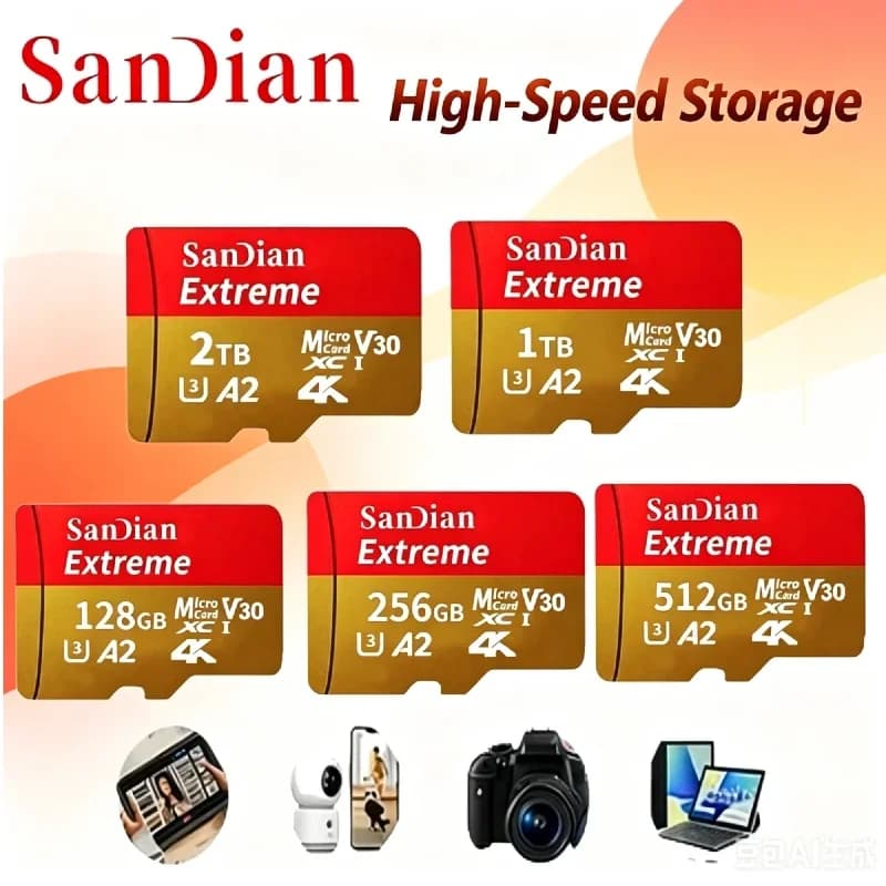 Scheda di memoria Micro TF SD universale originale da 1 TB, affidabile, di classe 10, per dispositivi smartphone e fotocamere