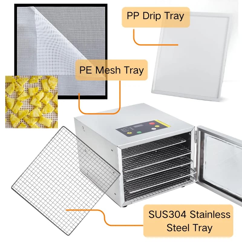 Commercial & House Use Stainless Steel Dried Fruit Dehydrator Household Mini Dryer Machine